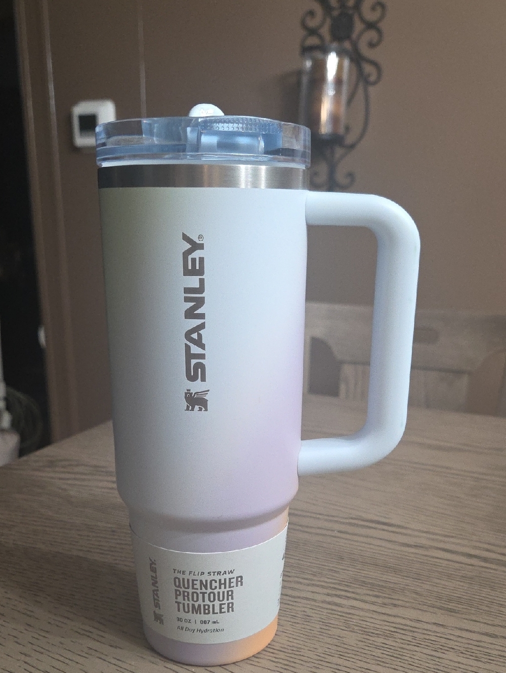 Stanley Swirl Colors Travel Tumbler with Handle and Clear Lid